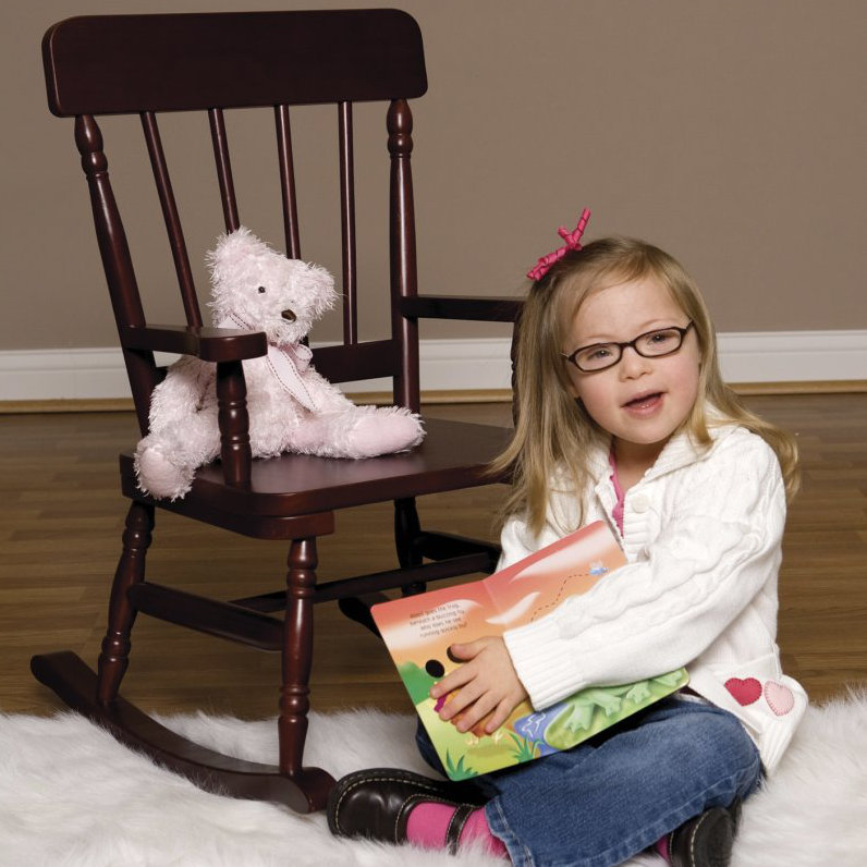 Wildkin Simply Classic Kids 12'' Wood Rocking Chair and Ottoman